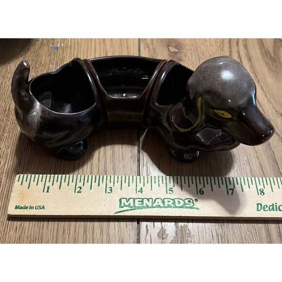 VINTAGE Dachshund Dog 3 Piece Snack Set Condiment Tray Charcuterie Planter JAPAN - Picture 7 of 7